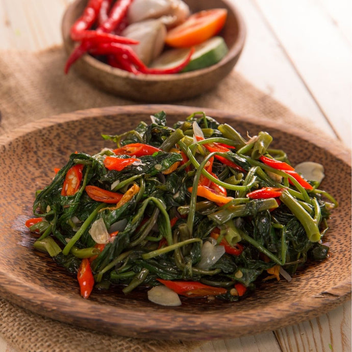 Stir-fried water spinach (Kangkung belacan)